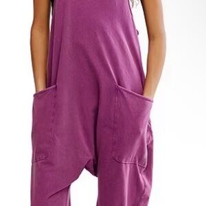 Free People Movement Hot Shot Onesie Romper Purple Small FP Athleisure